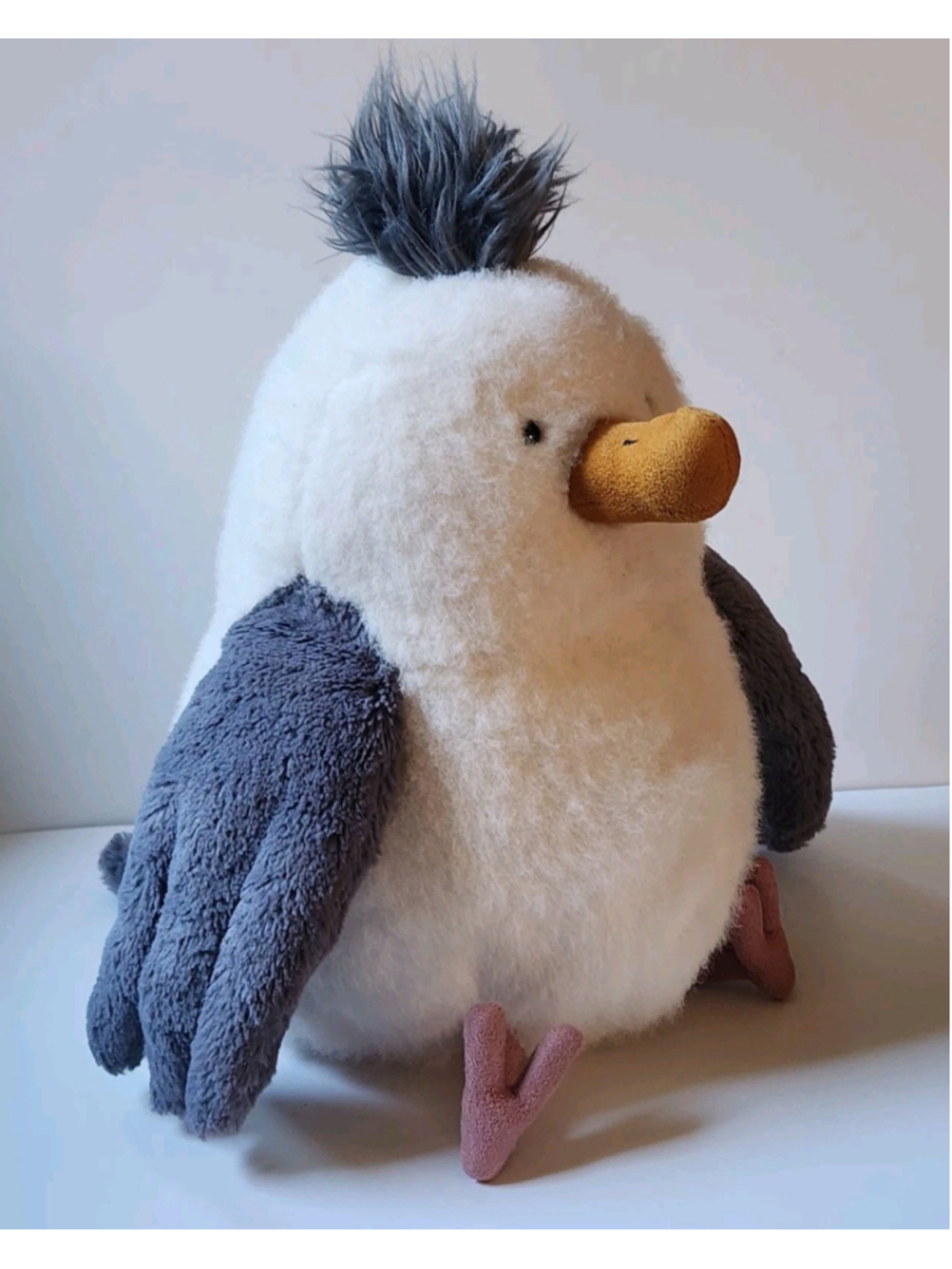 Authentic Jellycat Chip Seagull Medium Plush Soft Toy Bird White Gray